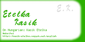 etelka kasik business card